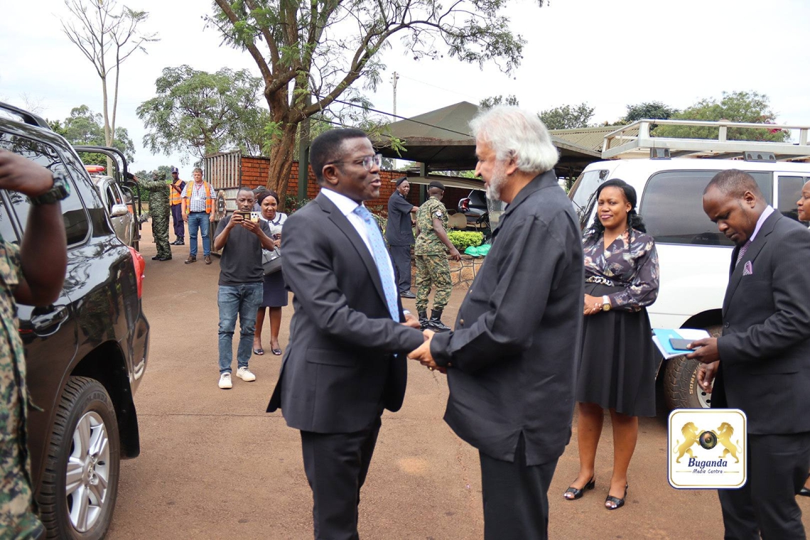 The Katikkiro being welcomed by Madhvani Group’s Managing Director, Mr. Mayur Madhvani Image